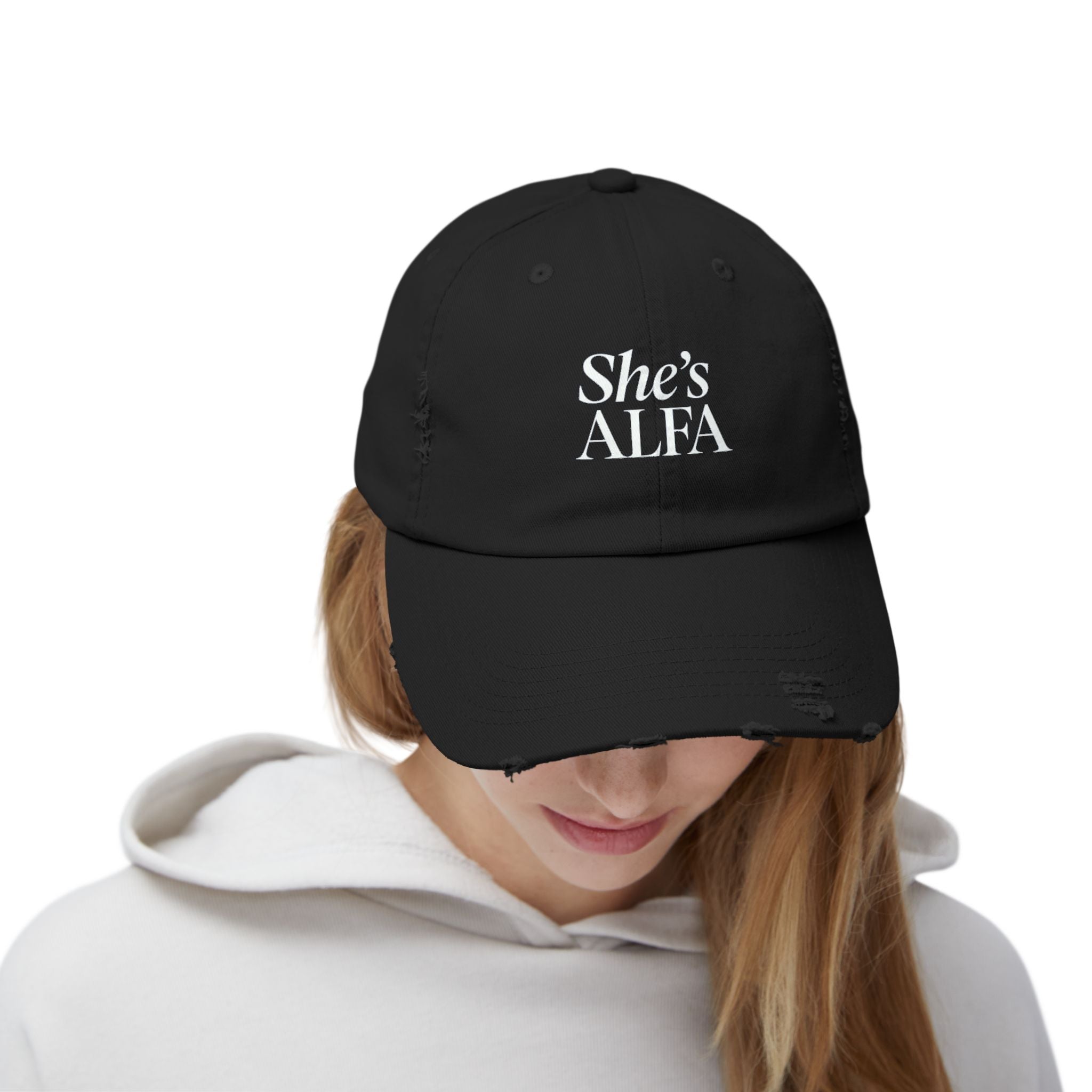 Unisex Distressed Cap - Casual Trendy Hat for Everyday Style | Perfect Gift for Women, Fashion Accessories, Relaxed Look - She&