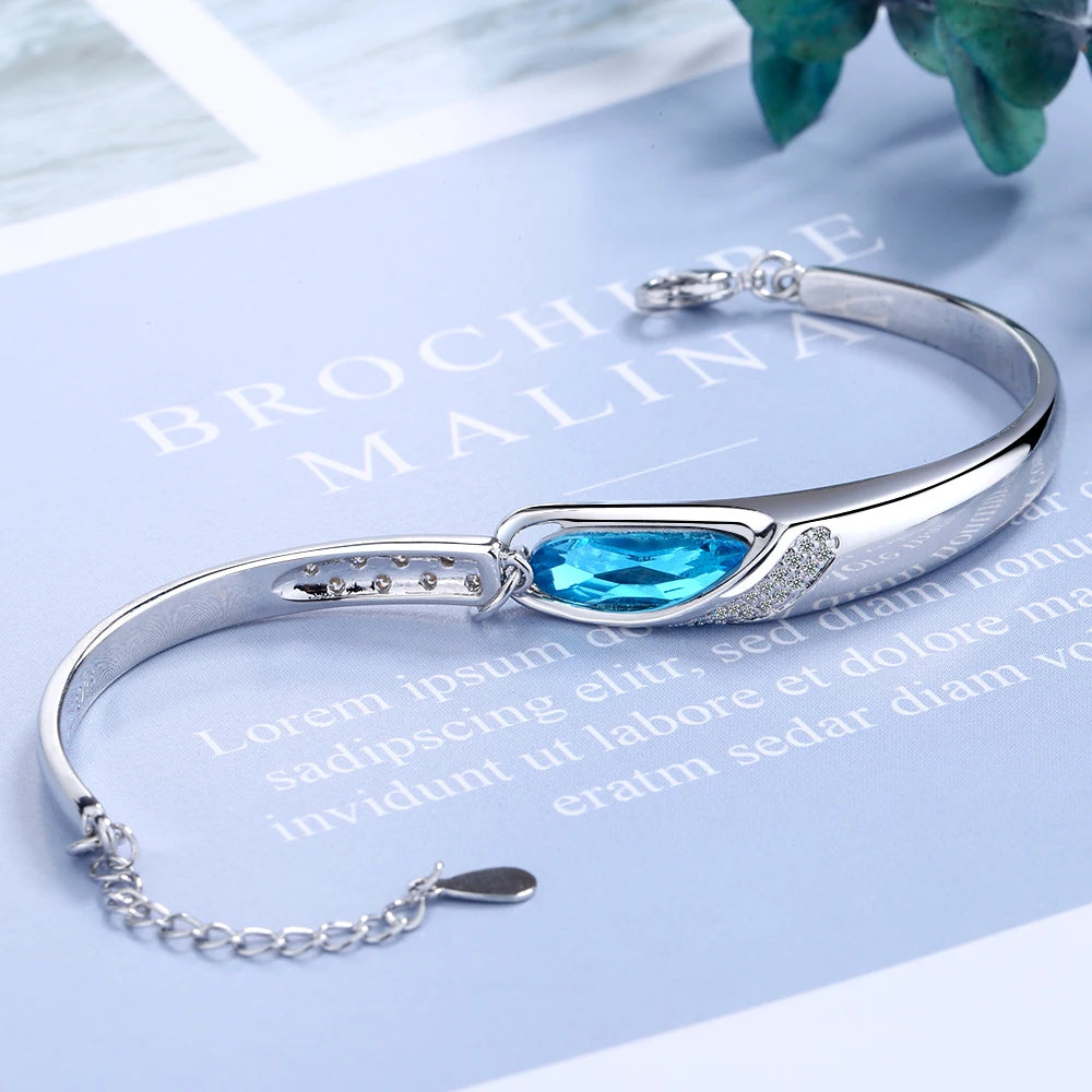 925 Sterling Silver Sapphire Bracelets for Women