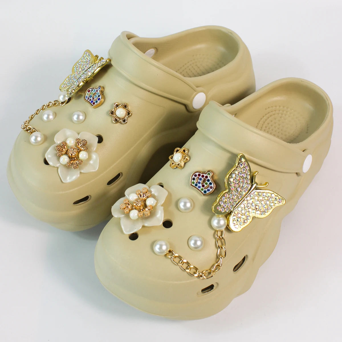 Fashion Bow Decor CROCS Sandals