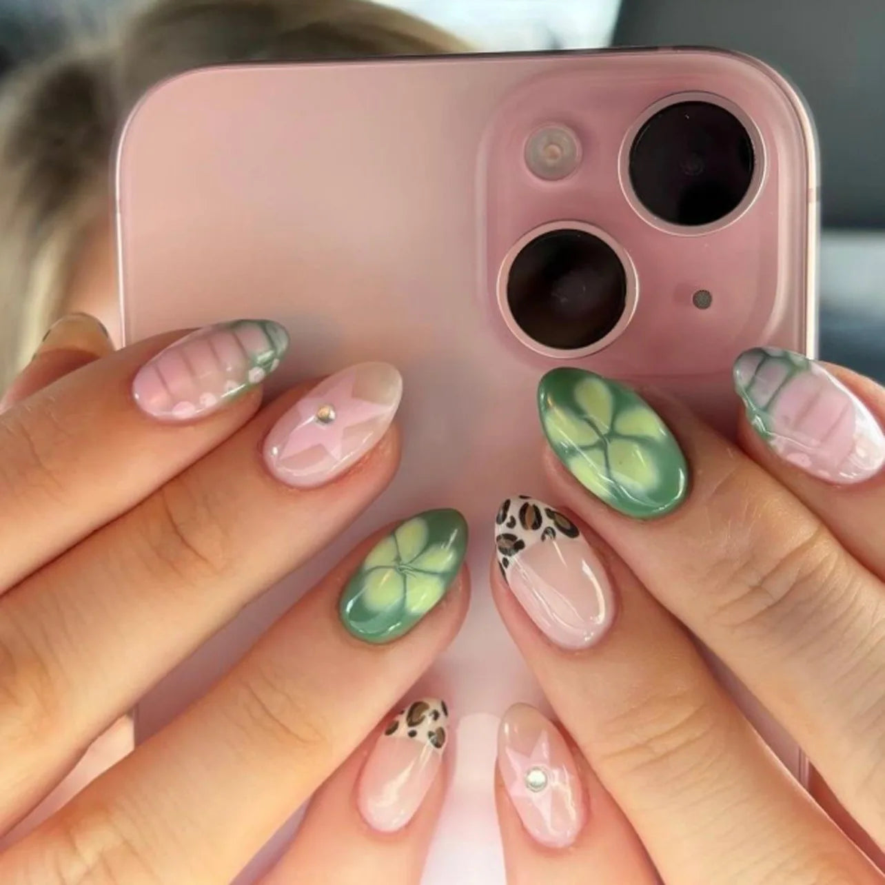 Nails Almond Shaped Press on Nails - 24pcs