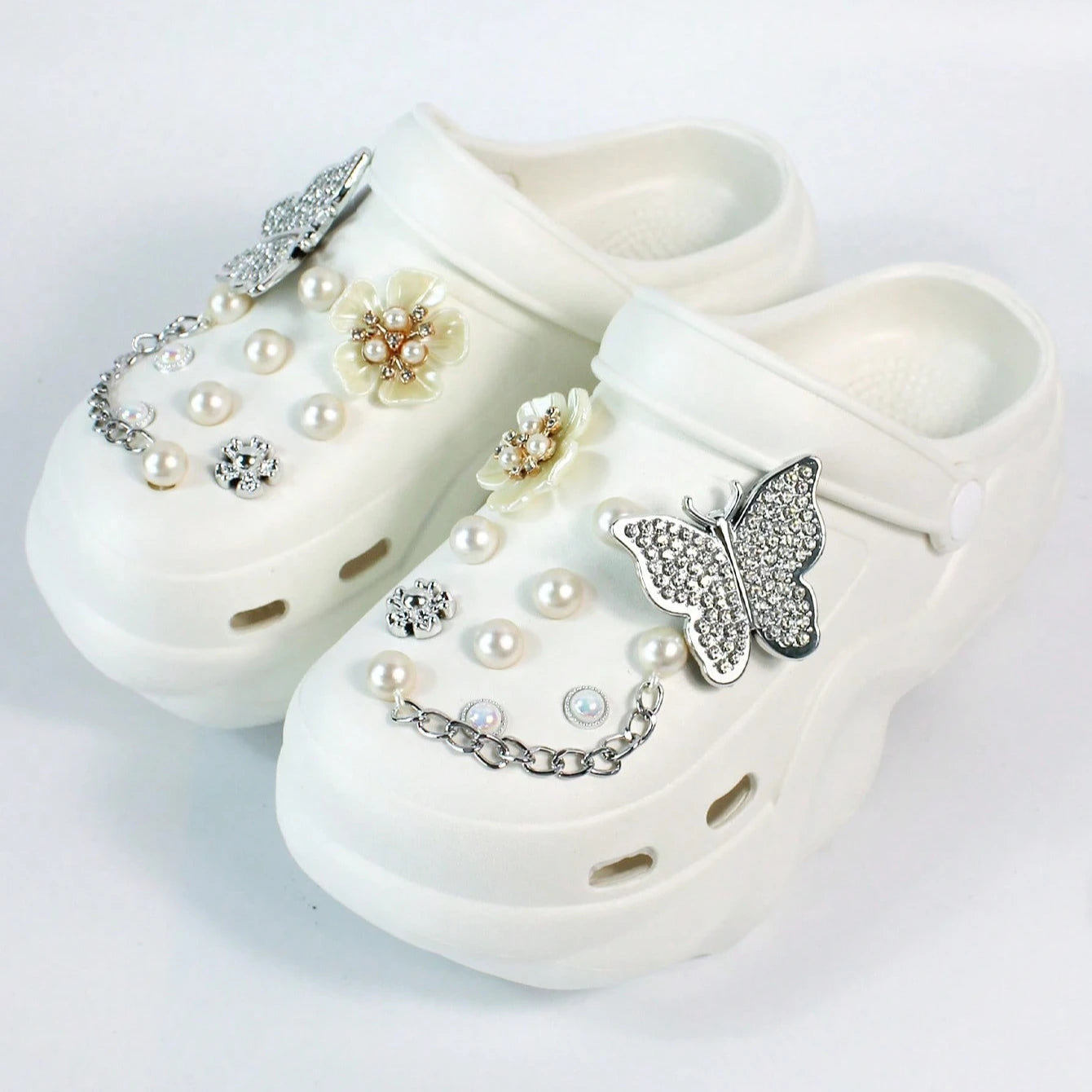 Fashion Bow Decor CROCS Sandals