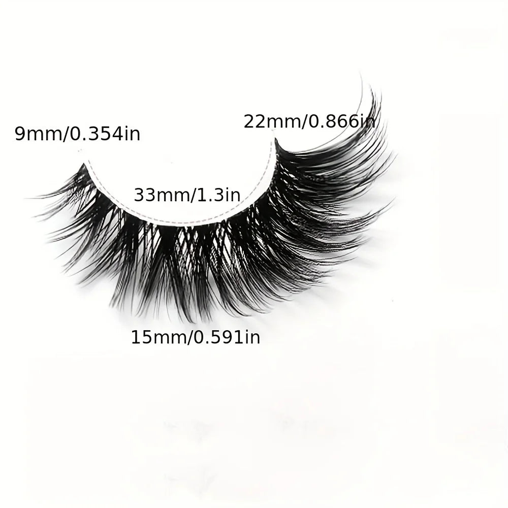 5 Pairs Eyelashes - Natural Long, Cat Eye Style