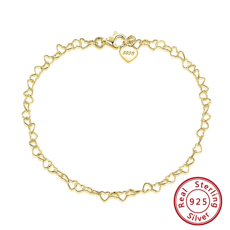Sparkle Mirror Chain Anklets for Women 925 sterling steel