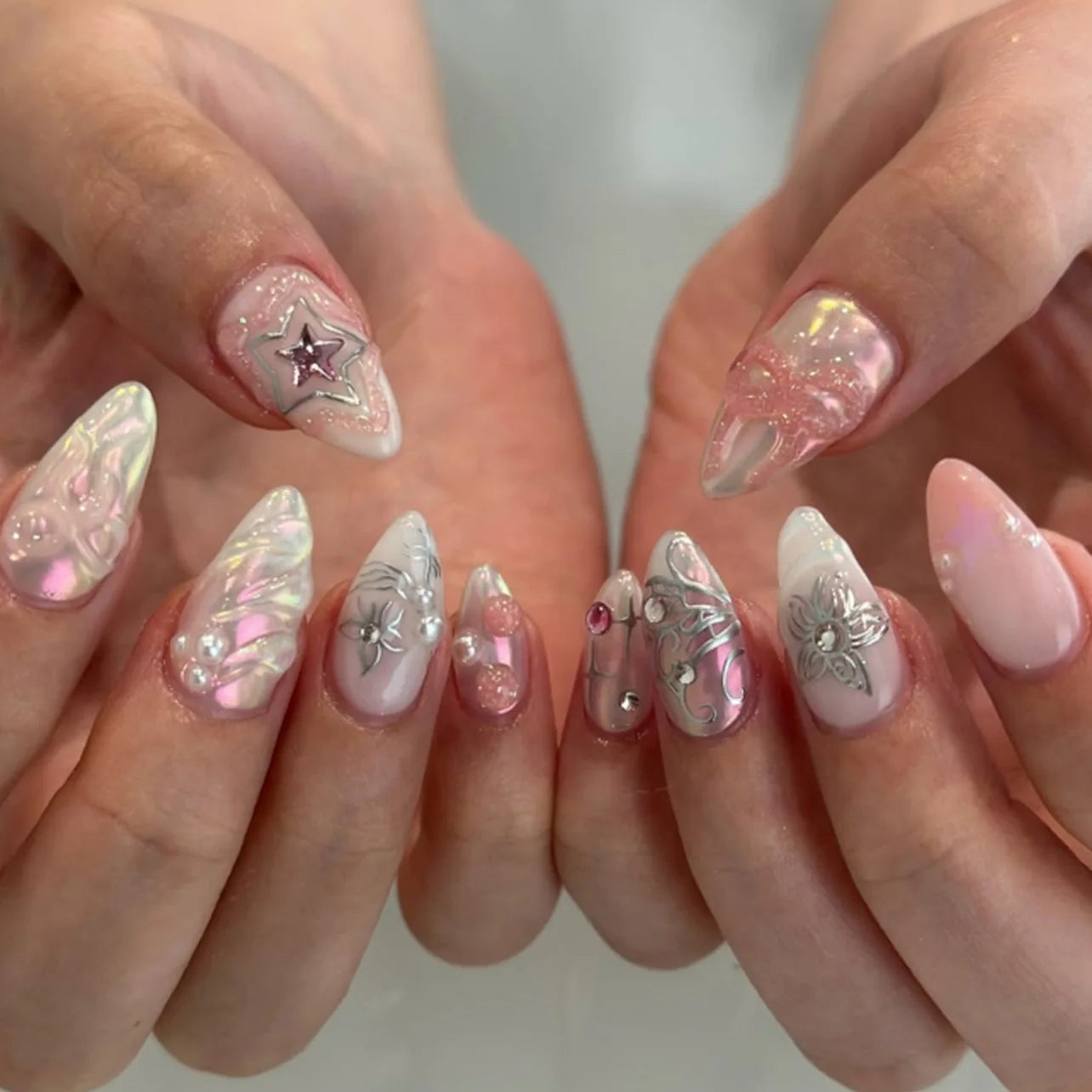 Nails Almond Shaped Press on Nails - 24pcs