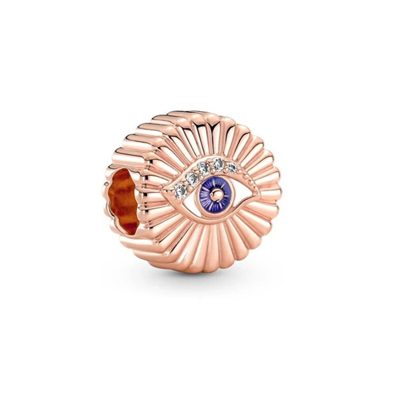 Hot Sale Rose Gold Charm Beads Fit Original 925 Silver Bracelet Women Jewelry