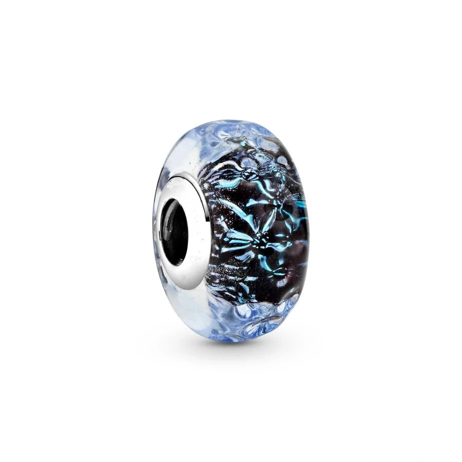 Blue Marine Organism Series Charm Jewelry Fit Original 925 Sterling Silver