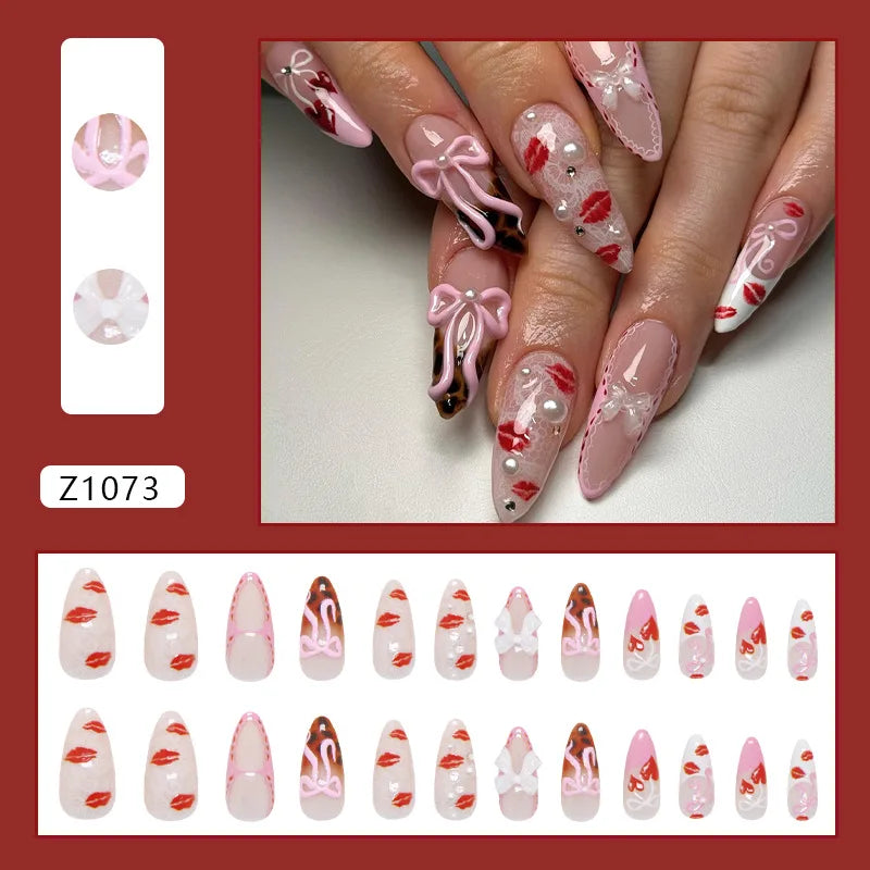 Nails Almond Shaped Press on Nails - 24pcs