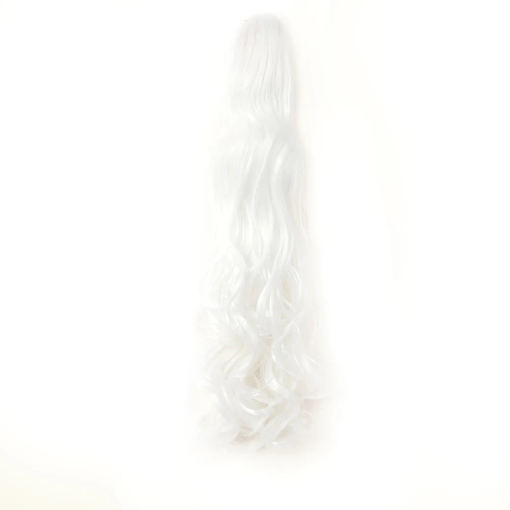 Ponytail Extension Synthetic Claw Clip in Hairpiece Curly Wavy.