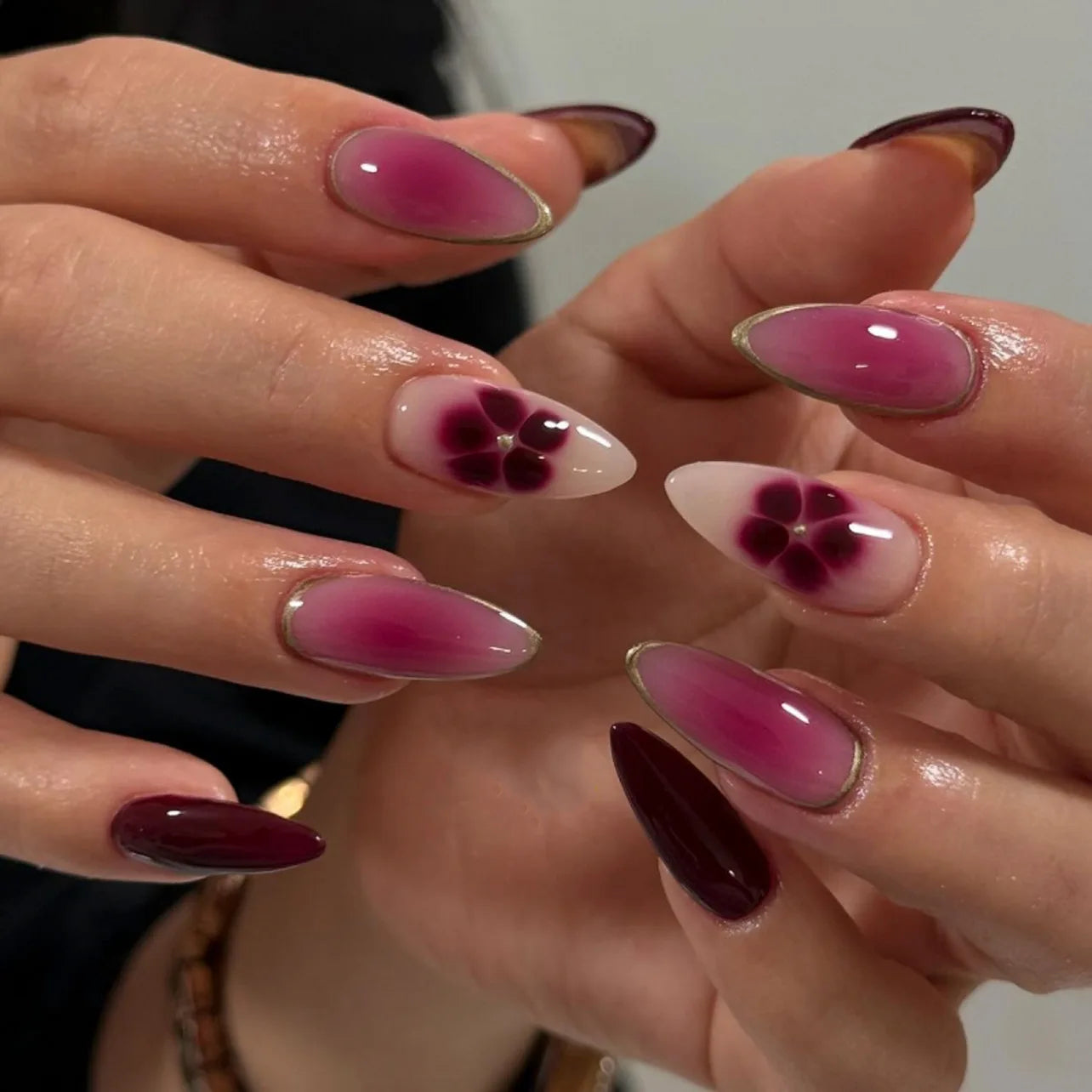 Nails Almond Shaped Press on Nails - 24pcs