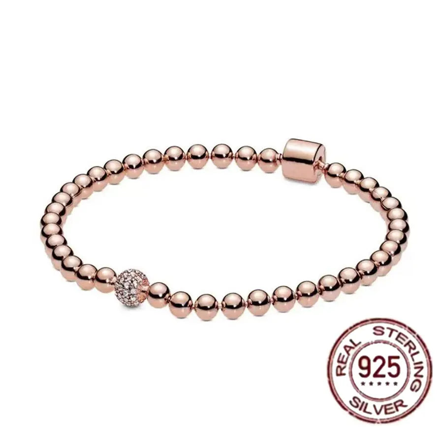 925 fine heart-shaped snake bone bracelet for women