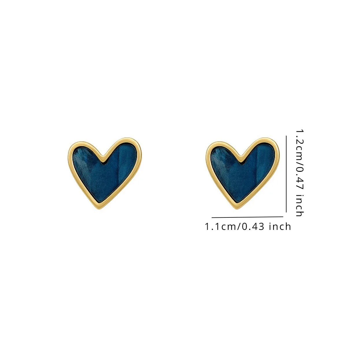 Cute Heart Stud Earrings for Women - Girl Fashion