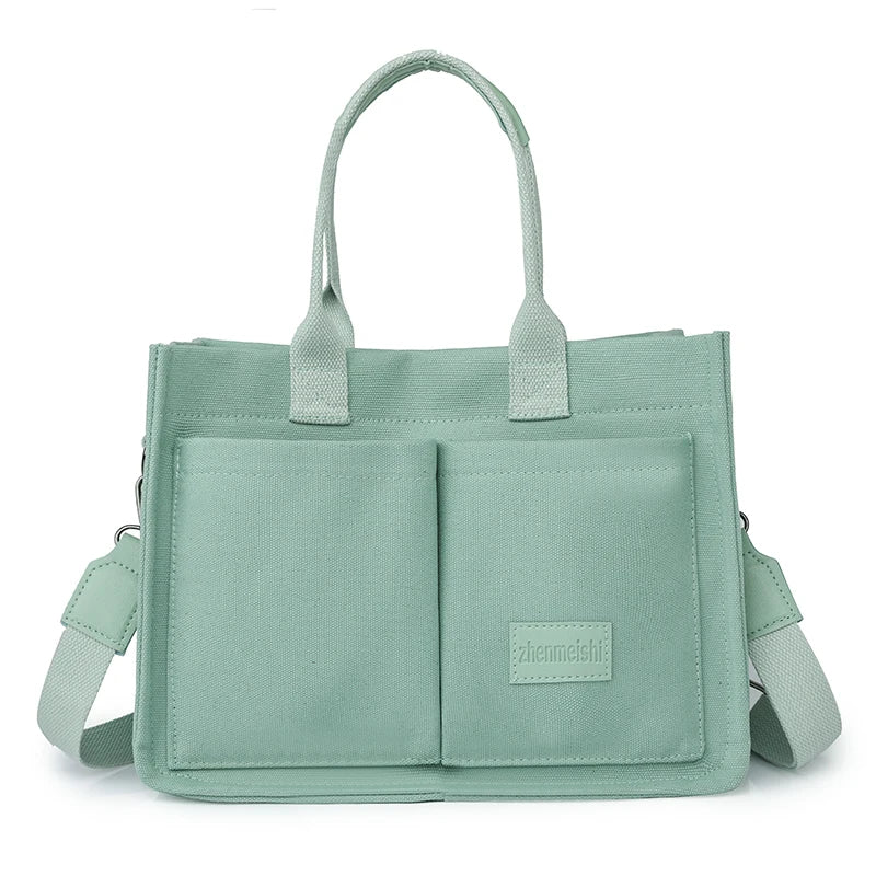 Tote Bag Multiple Outer Pocket Women&