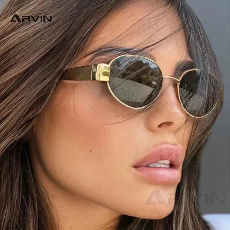Fashion Oval Retro Sunglasses Women