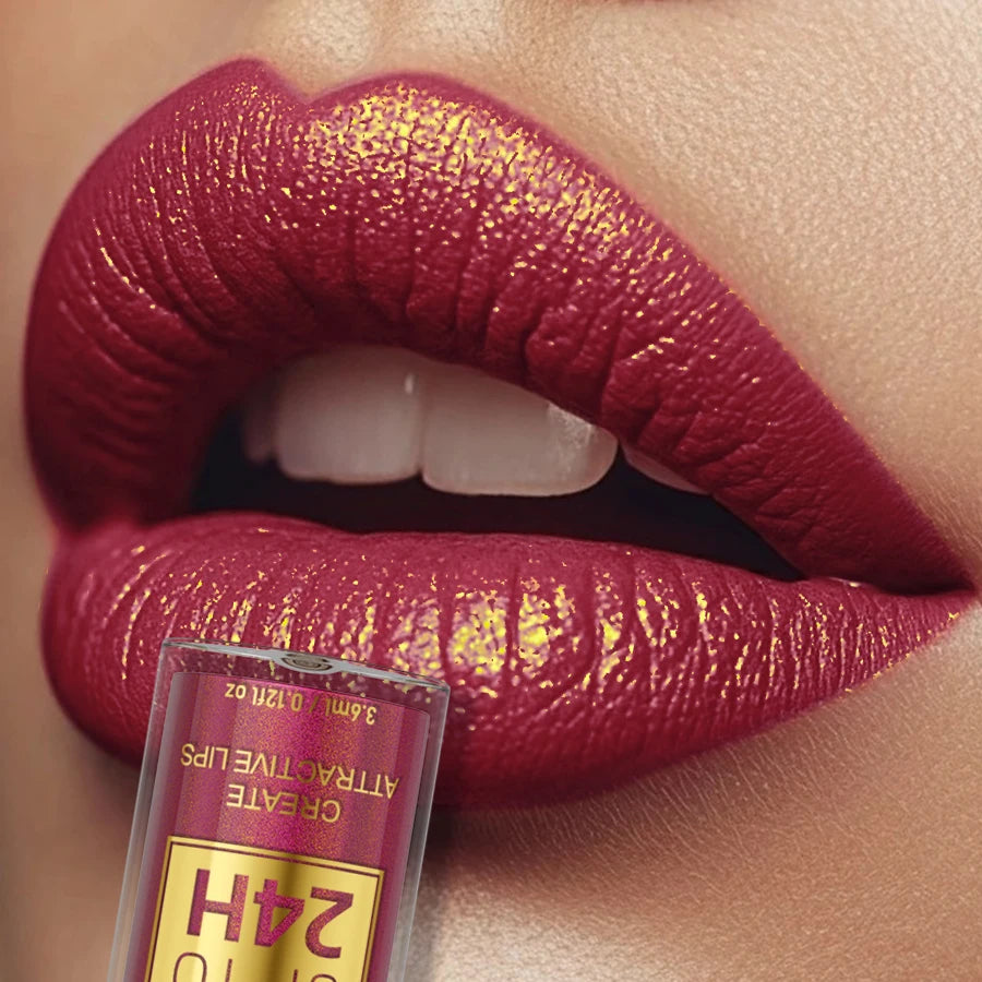 Metallic Lip Glaze Shiny Long Lasting Lip Gloss Waterproof Makeup Lip Oil
