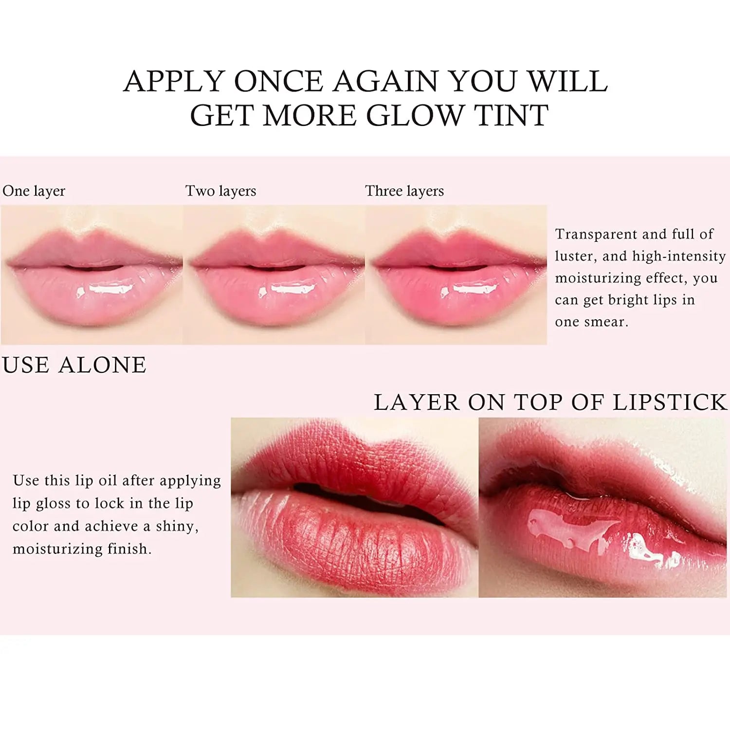 Plump Lip Glow oil Lip Gloss Non-Sticky moisturizing Lipstick