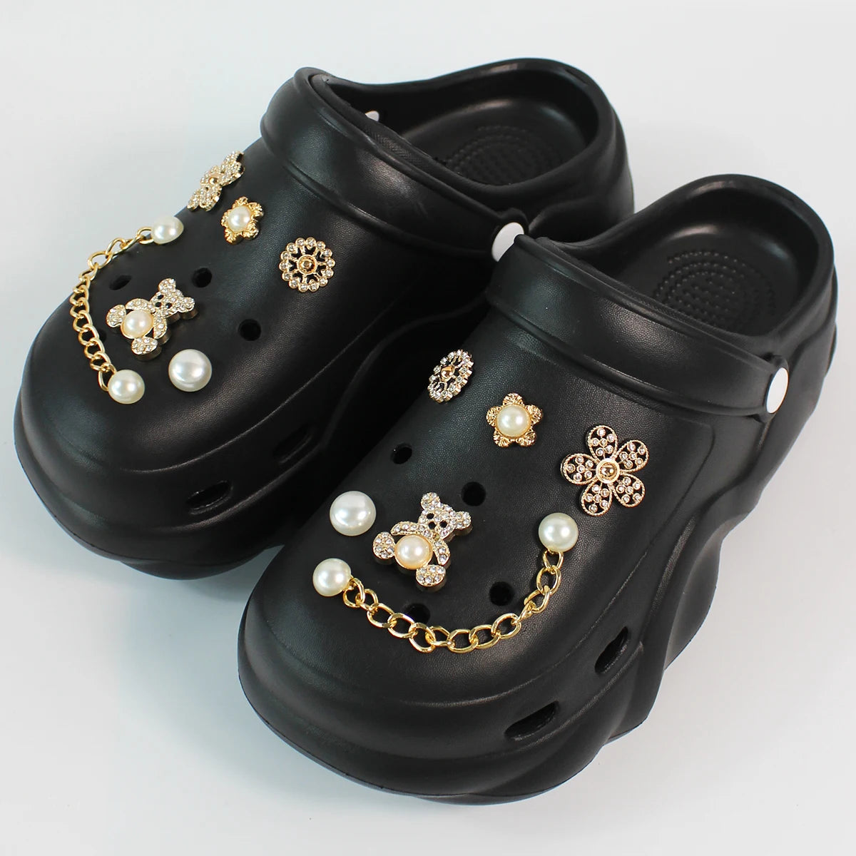 Fashion Bow Decor CROCS Sandals