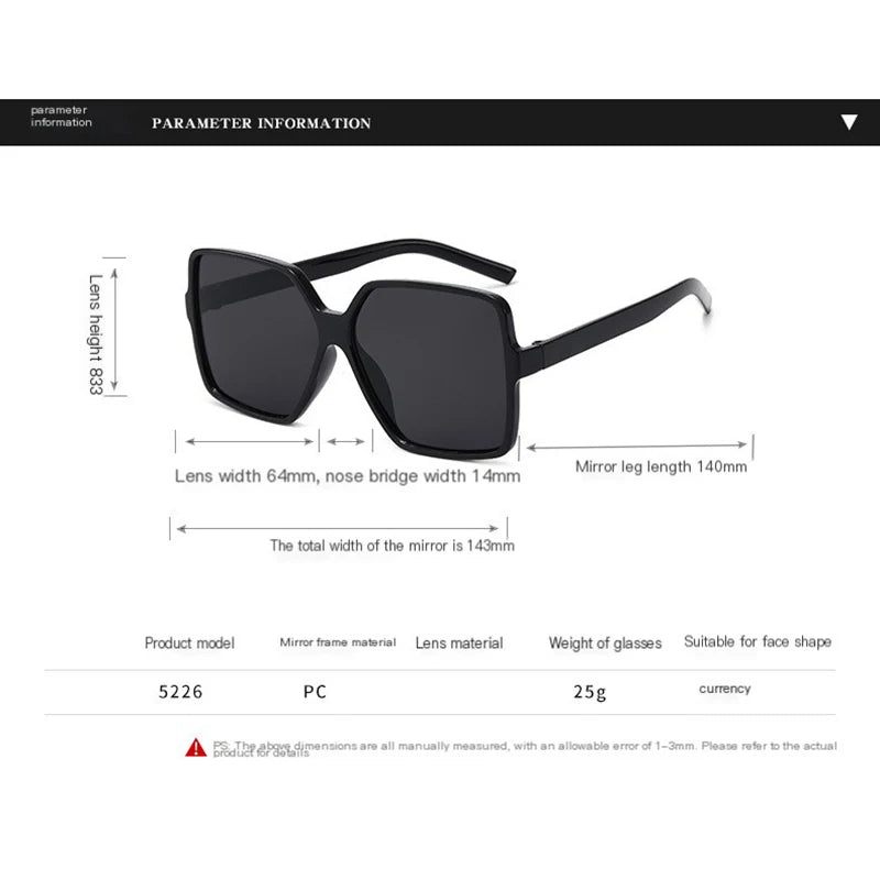 Women Oversized Sunglasses - Brand Designer Eyewear