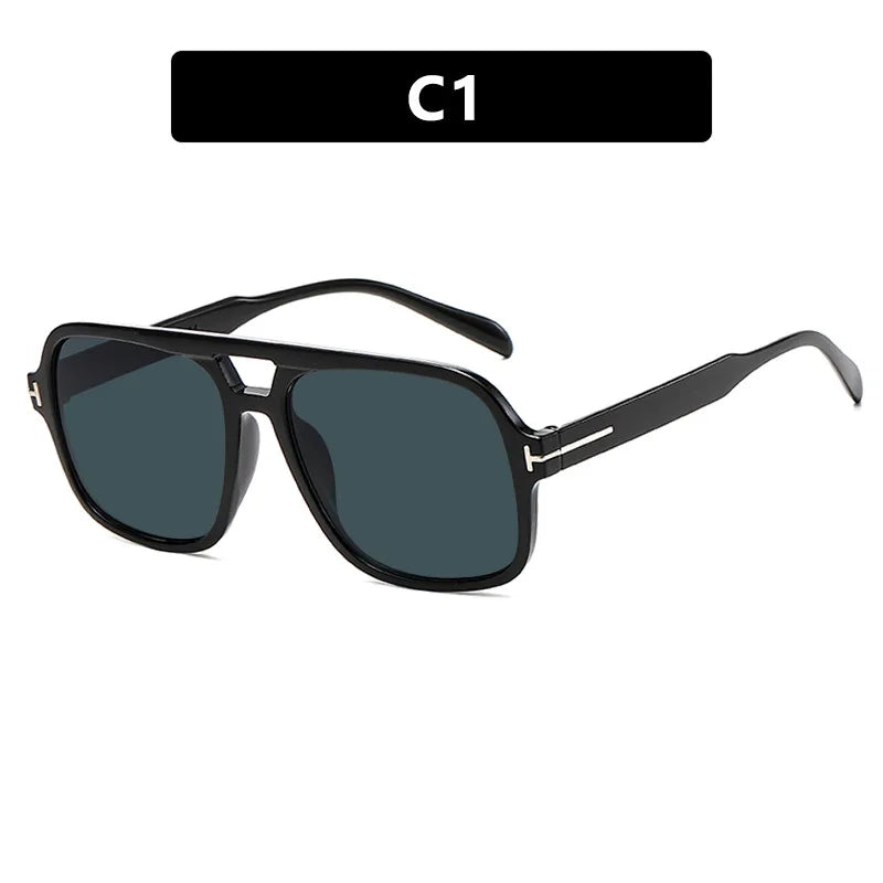 Sunglasses Women Brand Designer Vintage Square - Female Big Frame.