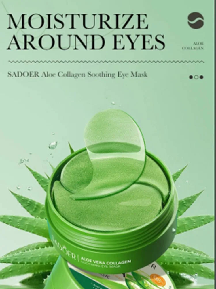 Aloe Vera Collagen Eye Mask Anti Dark Circles Eyes Bags Moisturizing