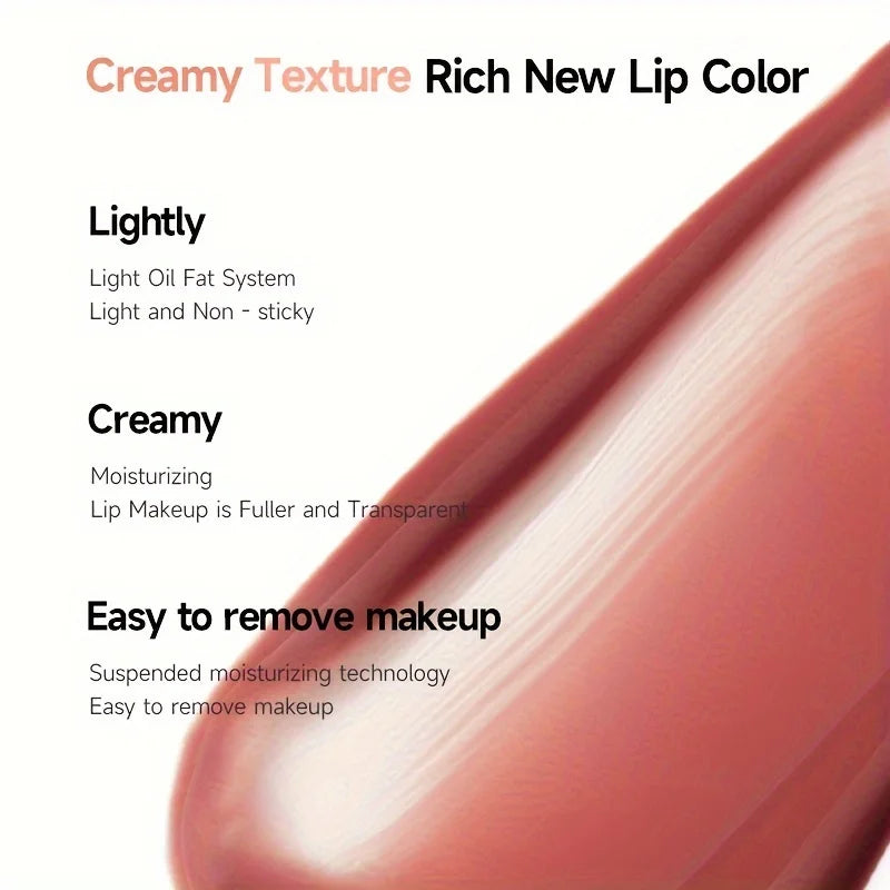 Lip Cream Liquid Lipstick, Non-Sticky, Moisturizing High Pigment