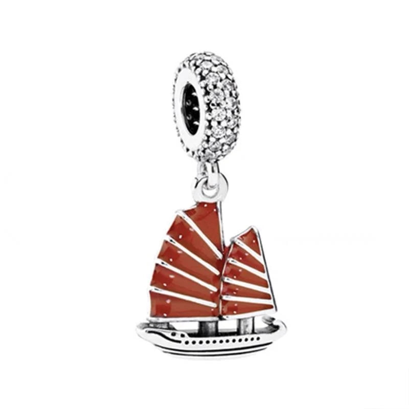 Blue Marine Organism Series Charm Jewelry Fit Original 925 Sterling Silver