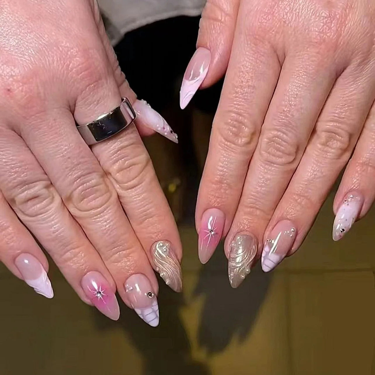 Nails Almond Shaped Press on Nails - 24pcs