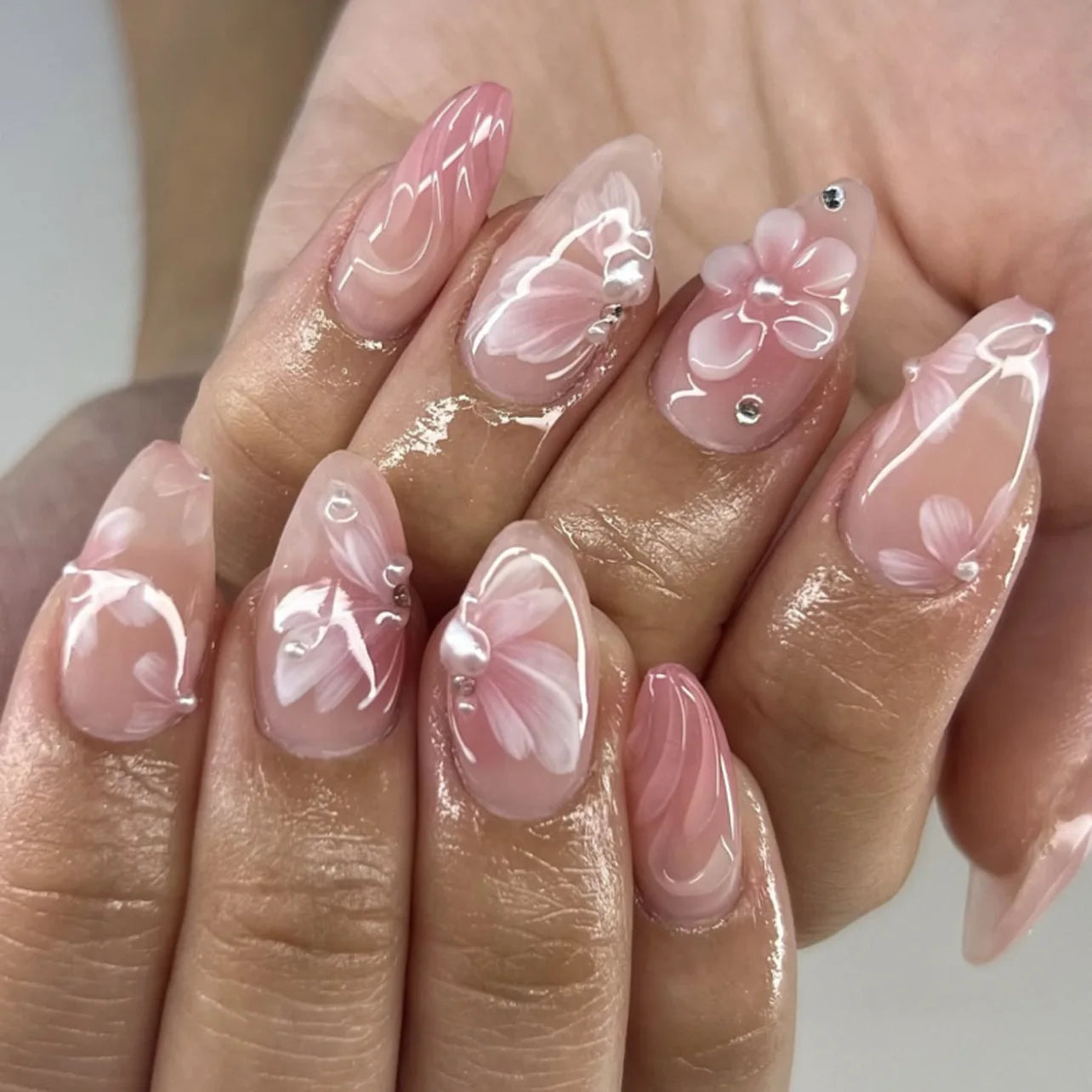 Nails Almond Shaped Press on Nails - 24pcs