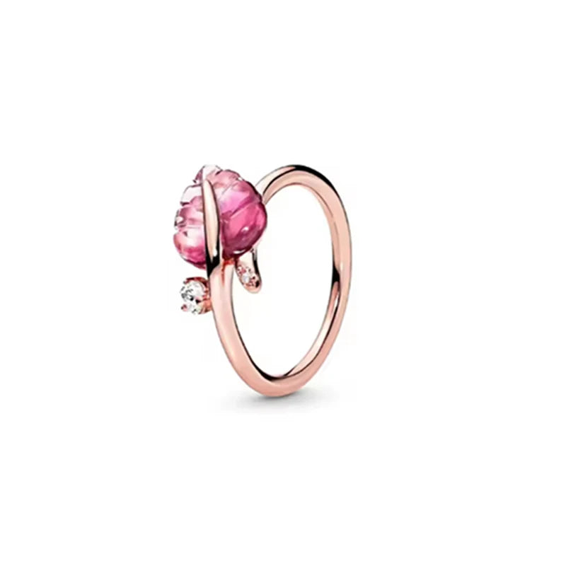 Exquisite 925 sterling silver rose gold women&