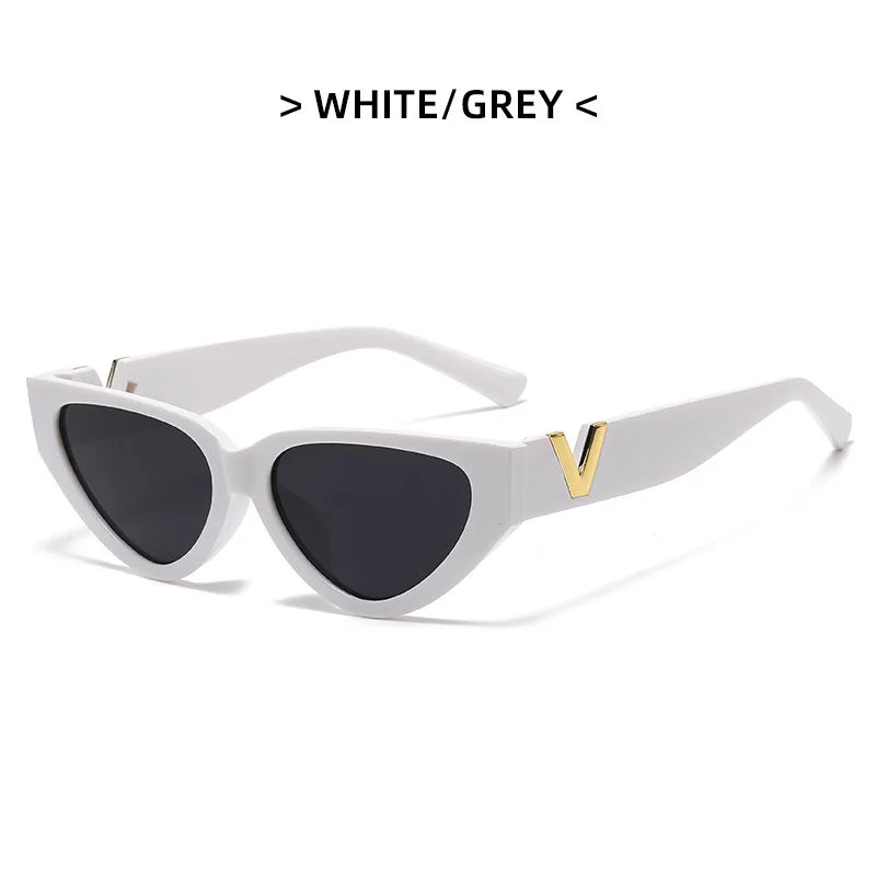 Glamour Women Brand Sunglasses Fashion V Designer Glasses Cat Eye Stylish