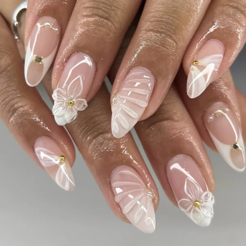 Nails Almond Shaped Press on Nails - 24pcs