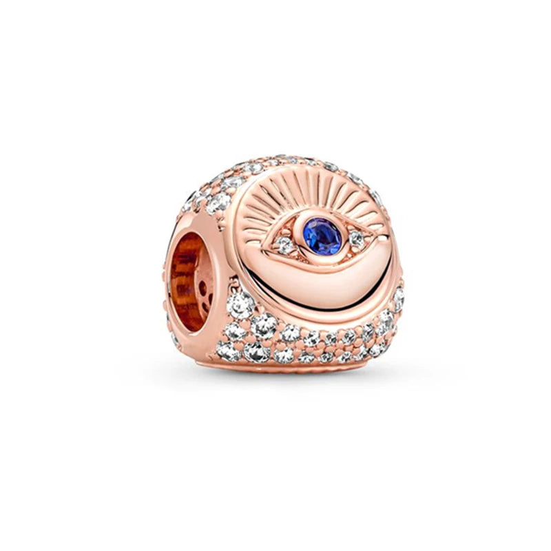 Hot Sale Rose Gold Charm Beads Fit Original 925 Silver Bracelet Women Jewelry