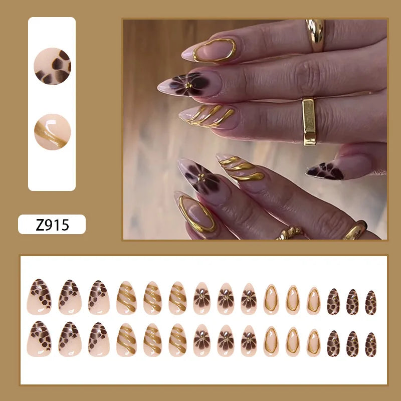Nails Almond Shaped Press on Nails - 24pcs