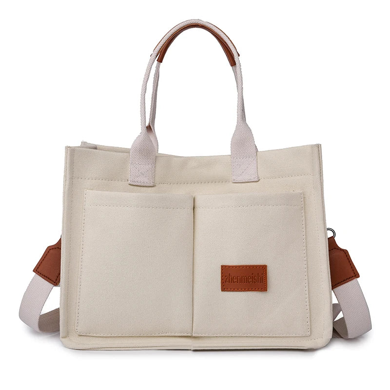 Tote Bag Multiple Outer Pocket Women&