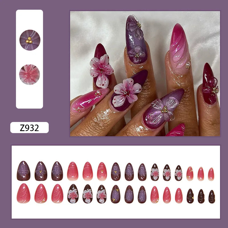 Nails Almond Shaped Press on Nails - 24pcs