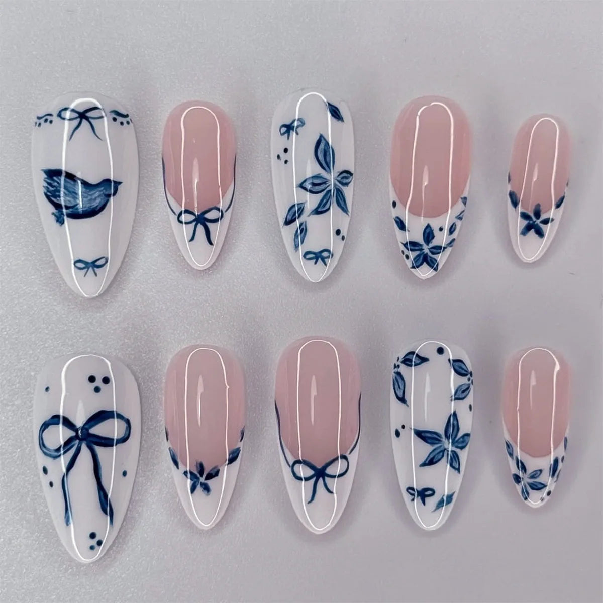 Nails Almond Shaped Press on Nails - 24pcs