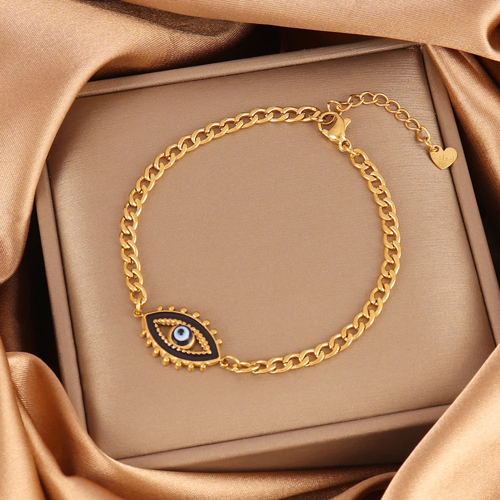 Evil Eyes Chain Bracelet For Women Fashion Jewelry