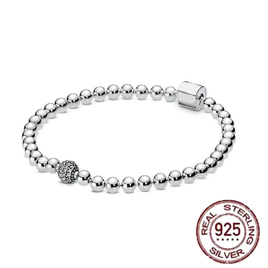 925 fine heart-shaped snake bone bracelet for women