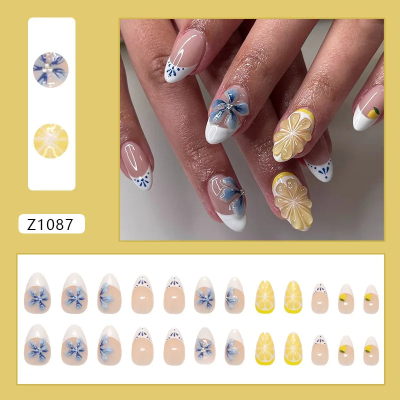Nails Almond Shaped Press on Nails - 24pcs