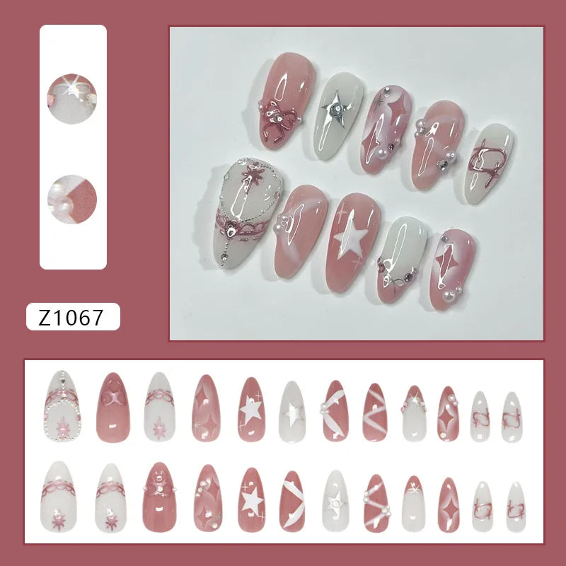 Nails Almond Shaped Press on Nails - 24pcs