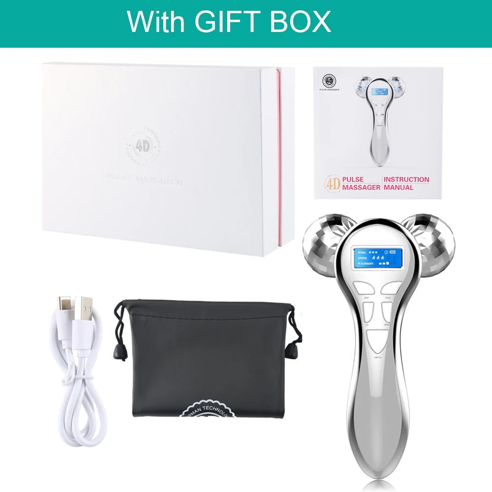 Face Microcurrent Vibration Facial V Lifting Massage Devices 4D