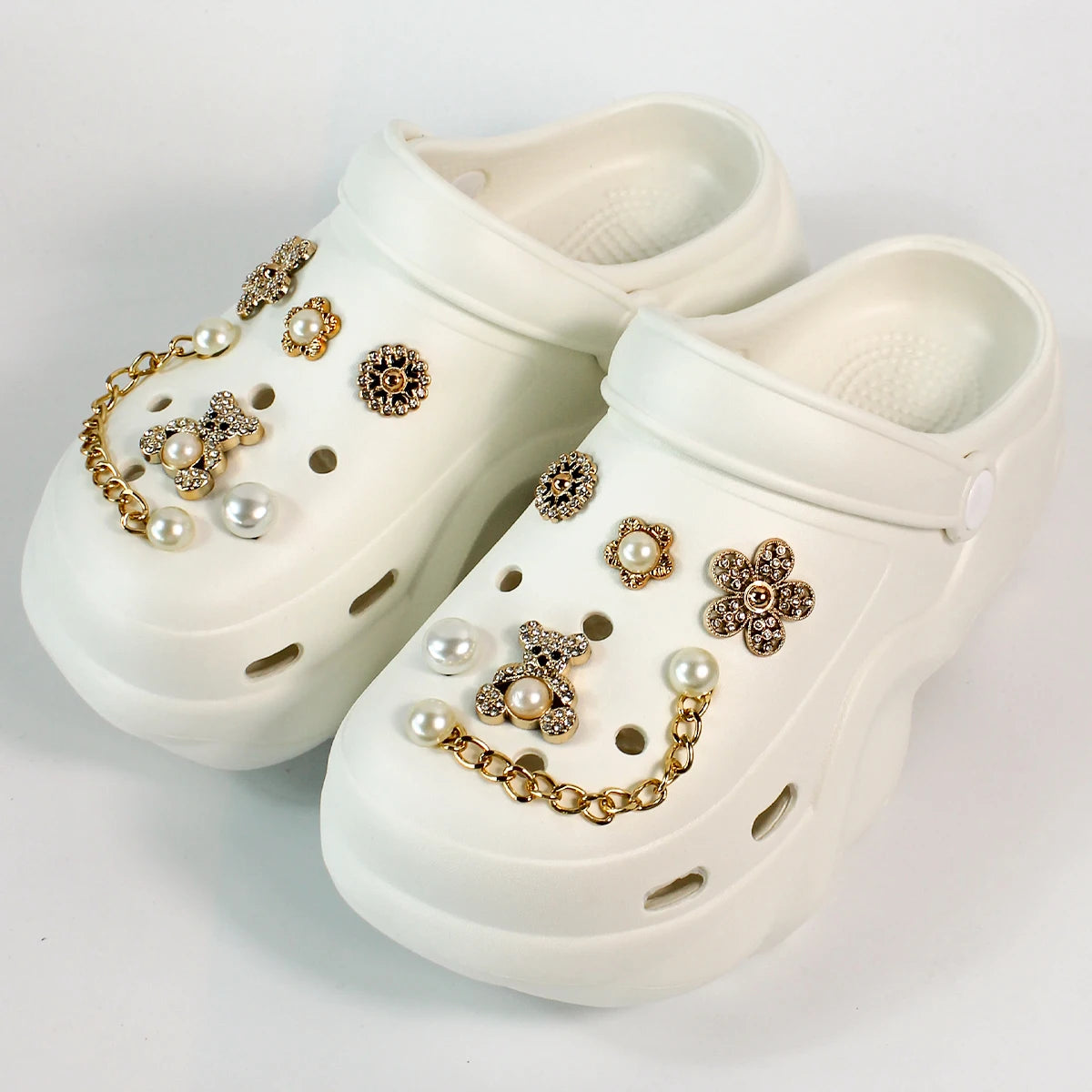 Fashion Bow Decor CROCS Sandals