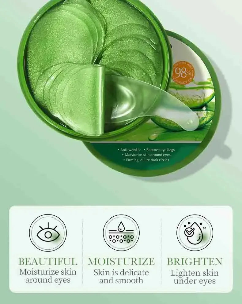 Aloe Vera Collagen Eye Mask Anti Dark Circles Eyes Bags Moisturizing
