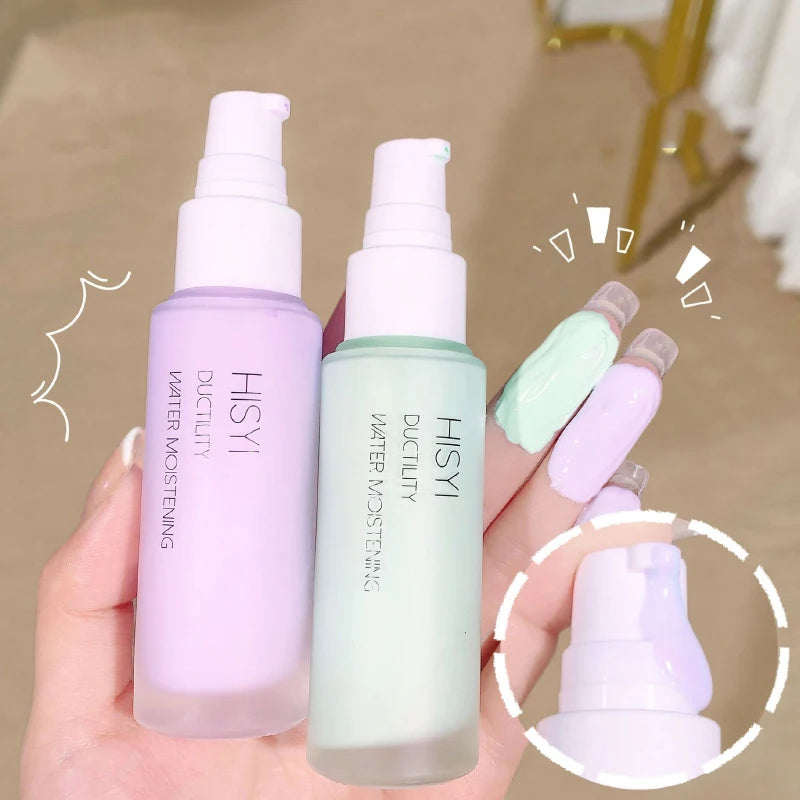 Silky and clear primer, natural cream to brighten and prevent makeup from coming off easily