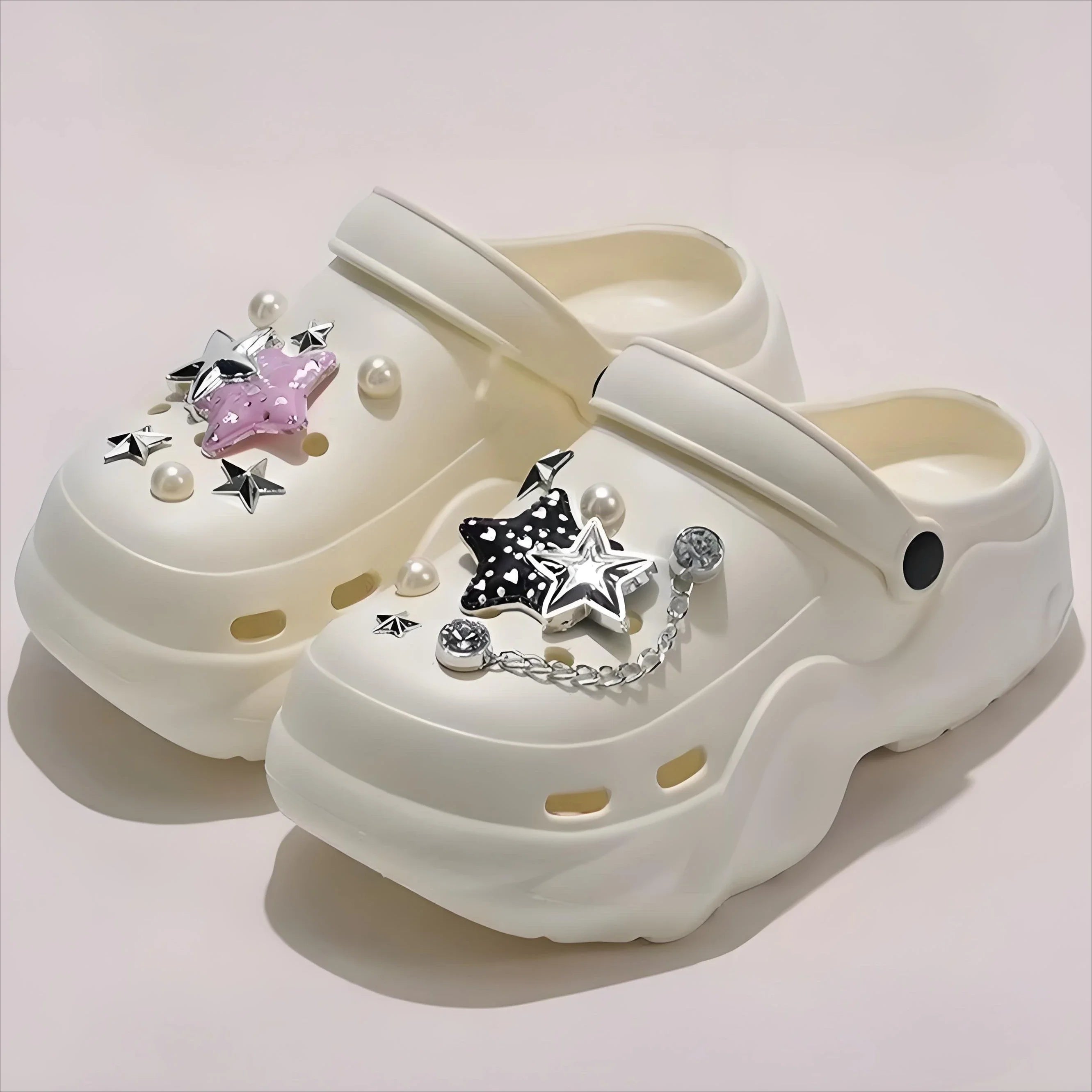 Fashion Bow Decor CROCS Sandals