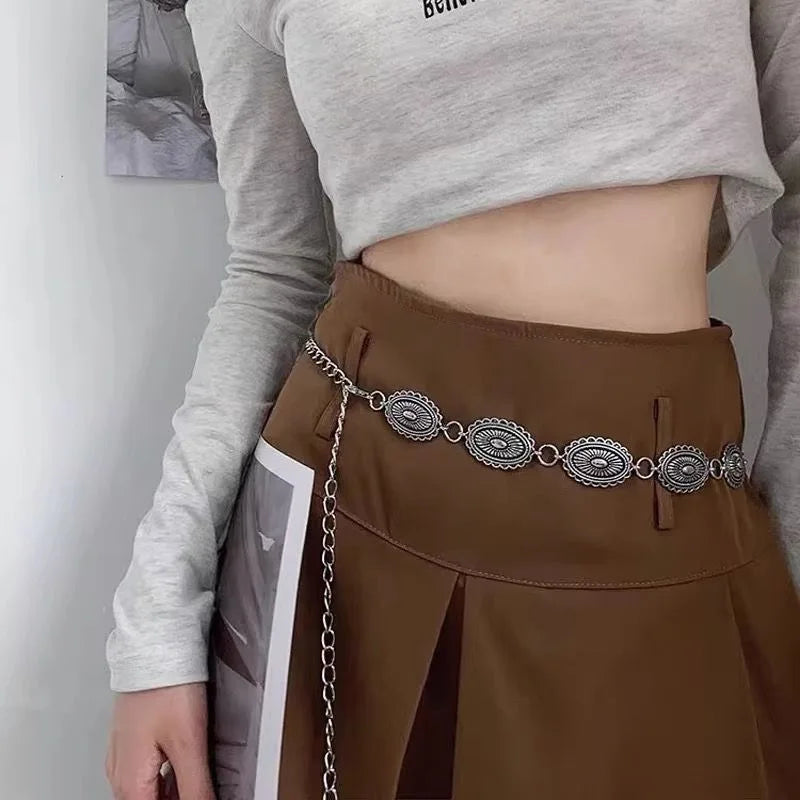 Moon Sun Waist Chain Metal Waist Belts for Women