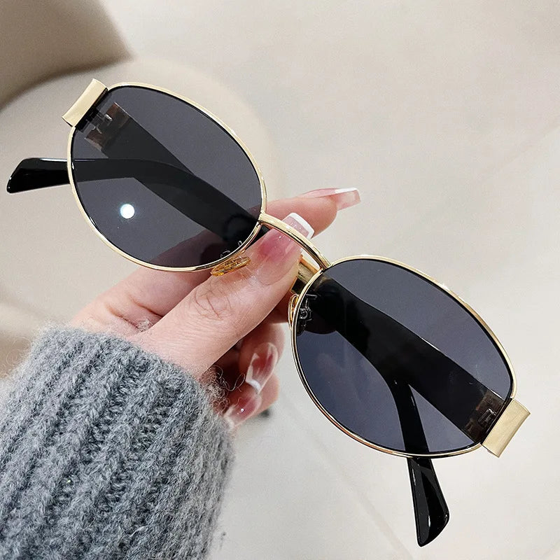 Fashion Oval Retro Sunglasses Women