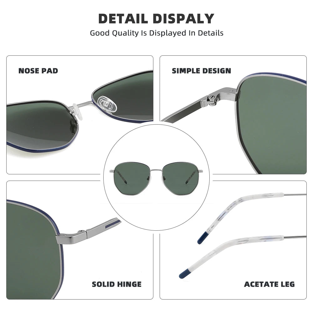 Sunglasses for Women Hexagonal Polarized Lens Trendy.