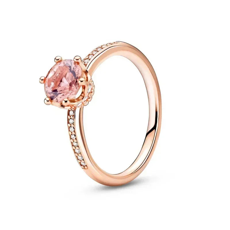 Exquisite 925 sterling silver rose gold women&