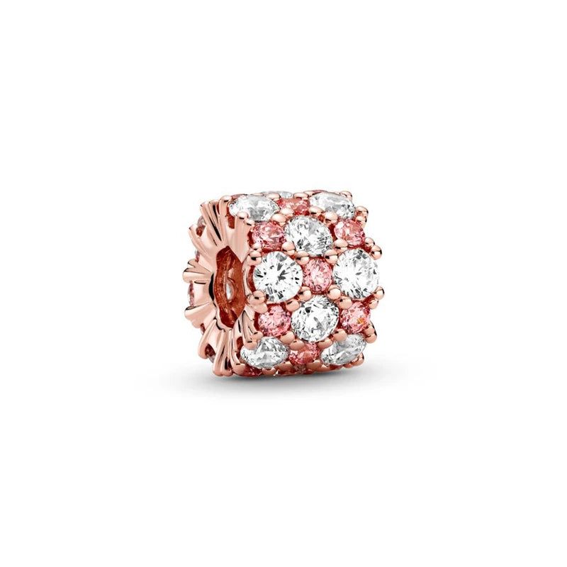 Hot Sale Rose Gold Charm Beads Fit Original 925 Silver Bracelet Women Jewelry