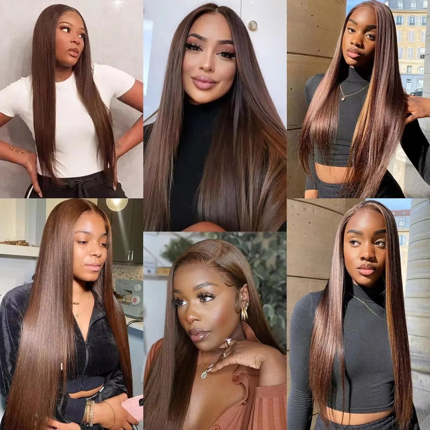 Chocolate Lace Front Human Hair Indian Straight Human Hair